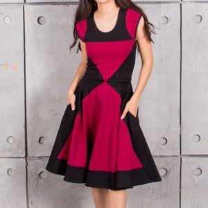 Elhoffer Design Black Widow Inspired Midi Dress - XS